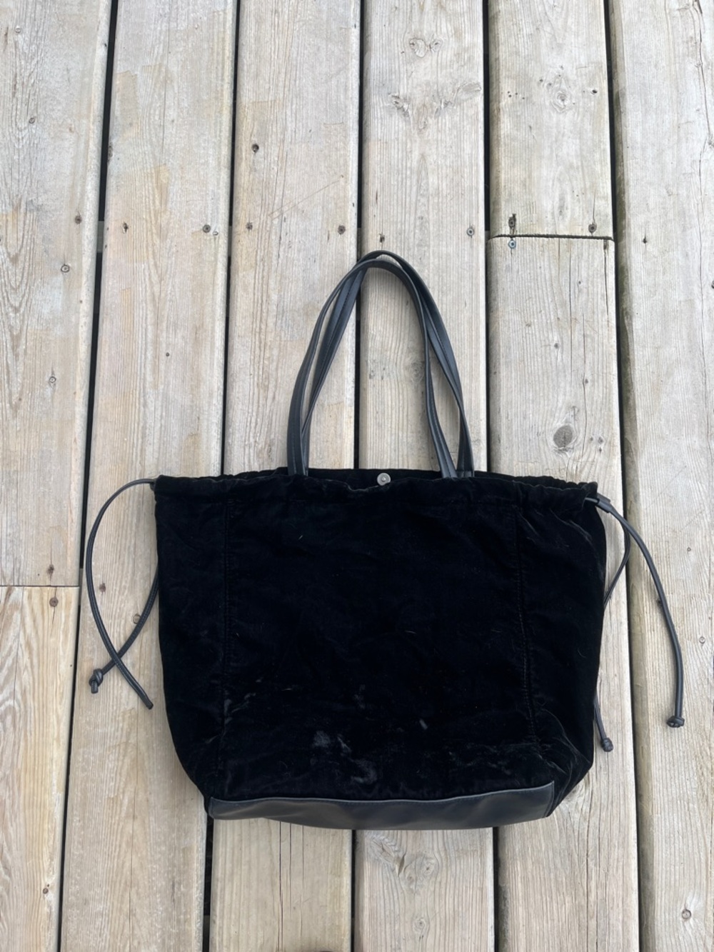 Victoria's Secret Black Velvet Tote with Logo - Picture 8 of 8
